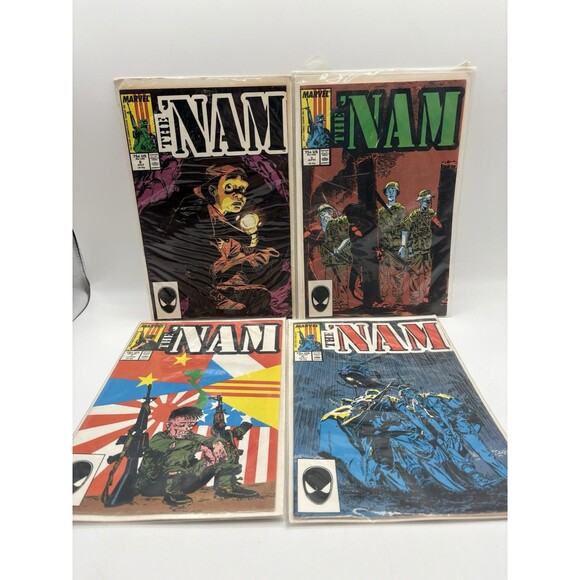The ‘NAM Marvel Comics Lot Issues 5-8 1987 Vietnam War Series Doug Murray - Picture 1 of 9